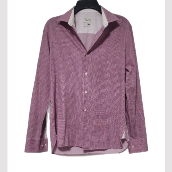 Ted Baker Other - Ted Baker Endurance Slim Fit Pink Red Button Down Shirt Men’s